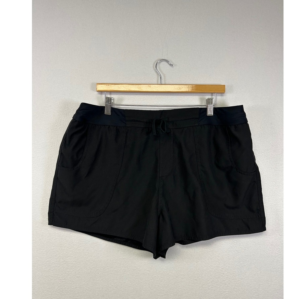 Hiking Gorpcore‎ Croft & Barrow Womens L Black Drawstring Performance Shorts